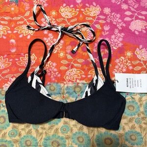 SAME Los Angeles Double Layer Zebra Bikini Top NWT size S